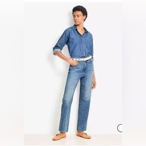 LOFT High Rise Straight Jeans